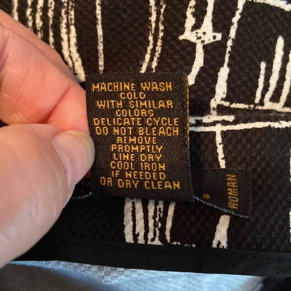 Grace Elements Side Zip Black White Print 18w - image 6